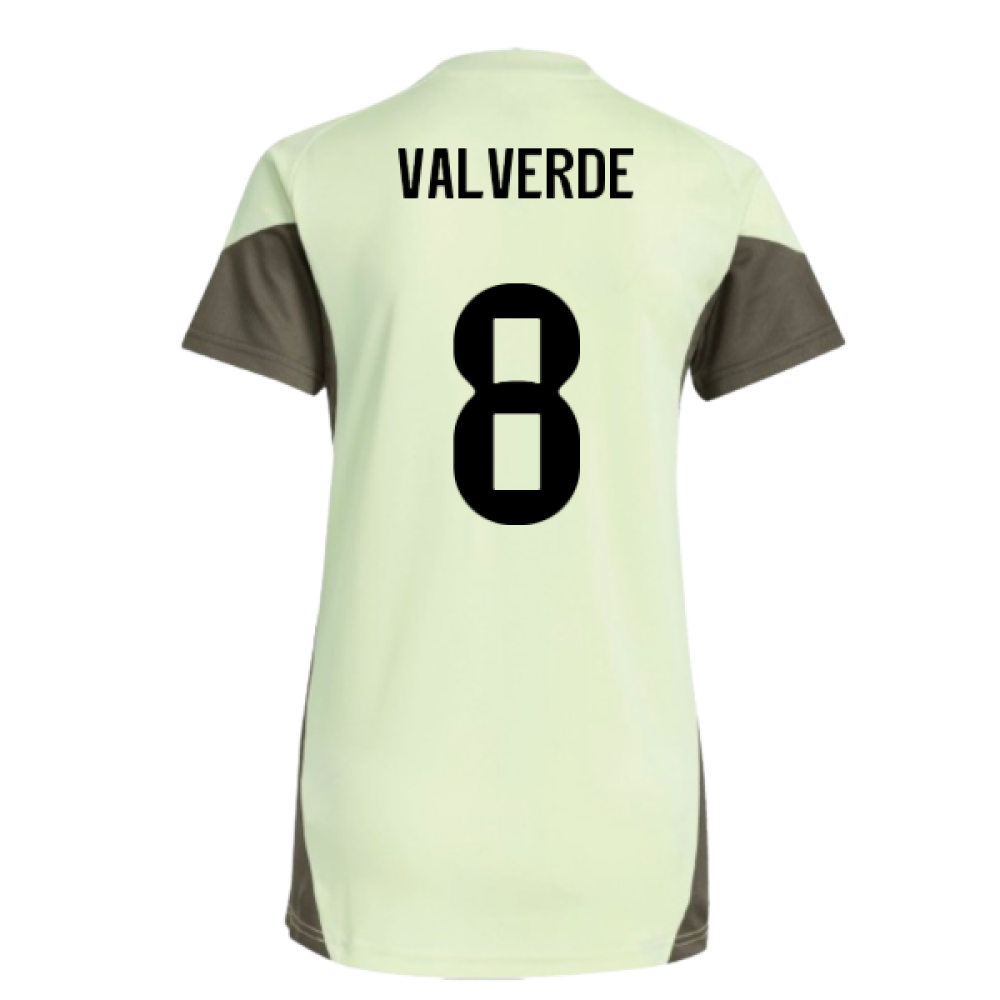 2025-2026 Real Madrid Training Jersey (Almost Lime) - Womens (Valverde 8)