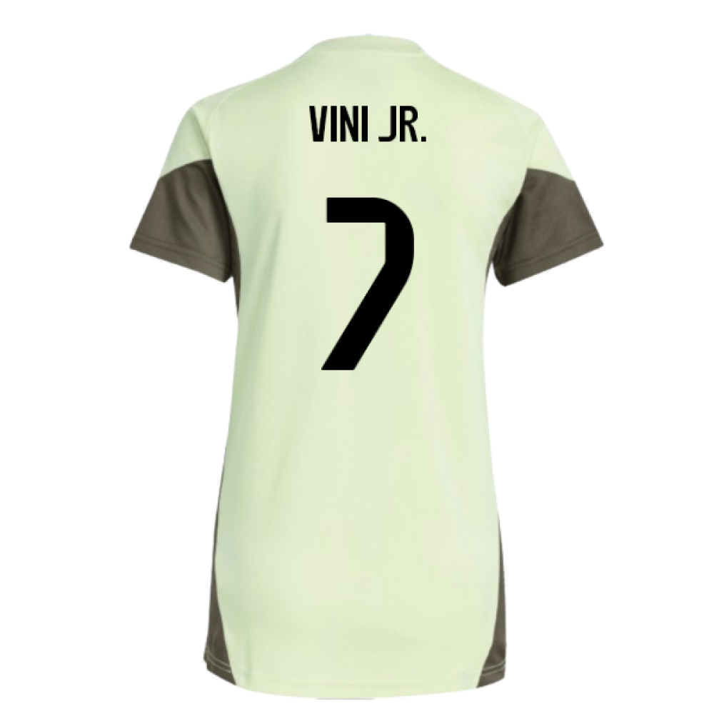 2025-2026 Real Madrid Training Jersey (Almost Lime) - Womens (Vini Jr. 7)