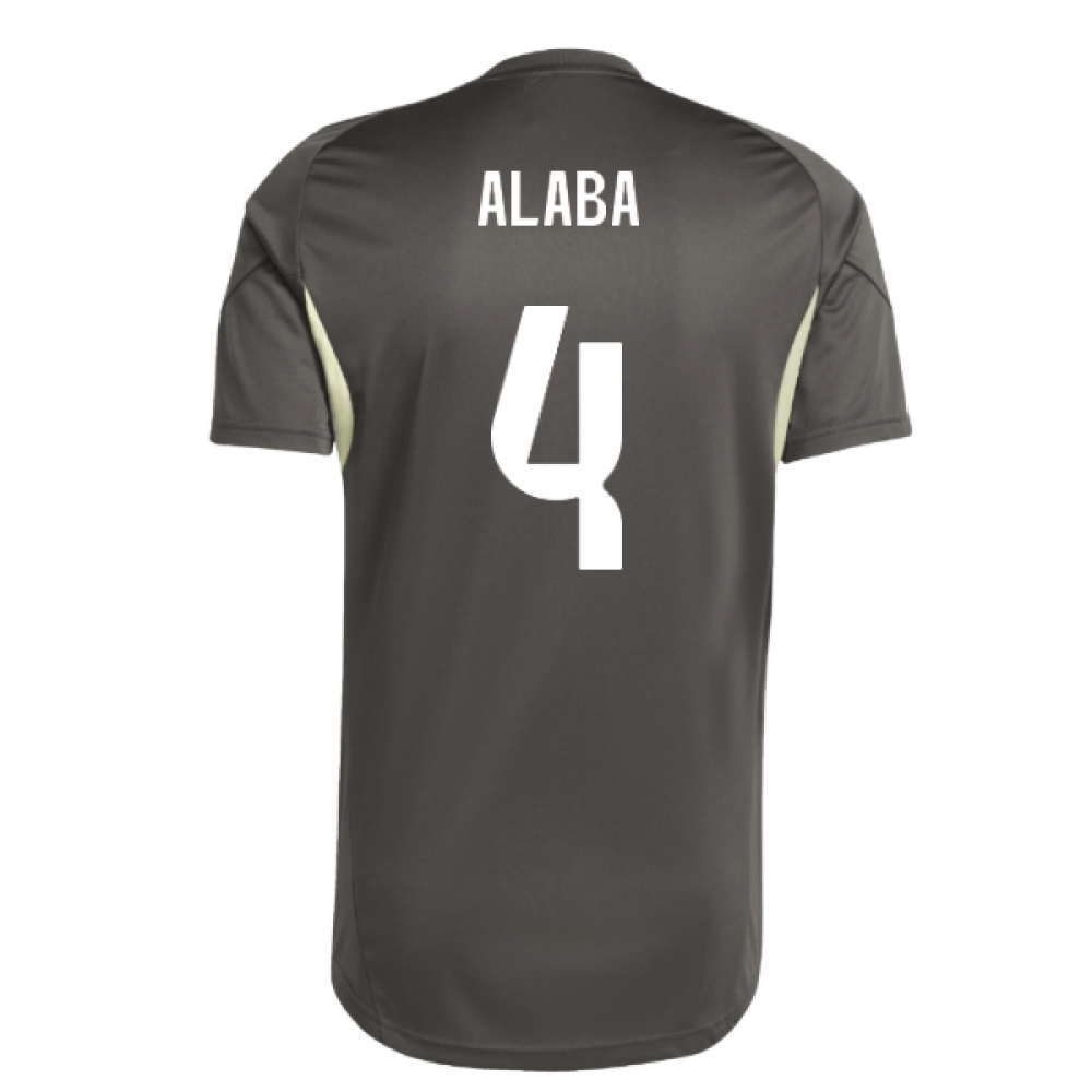 2025-2026 Real Madrid Training Jersey (Utility Grey) (Alaba 4)