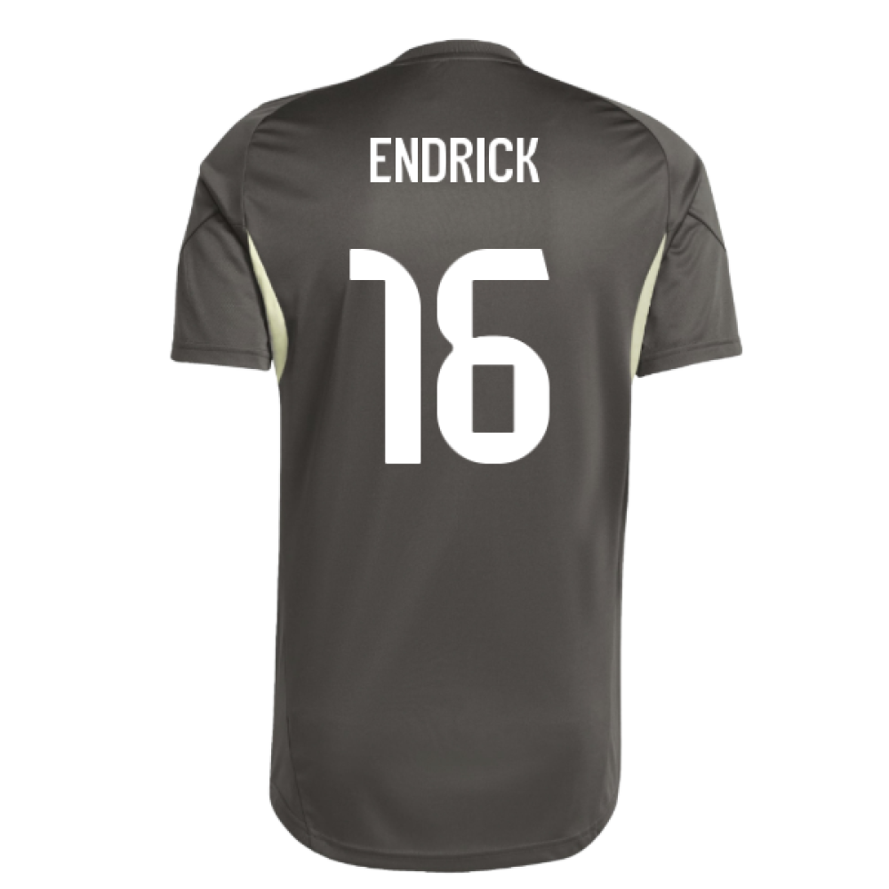 2025-2026 Real Madrid Training Jersey (Utility Grey) (Endrick 16)