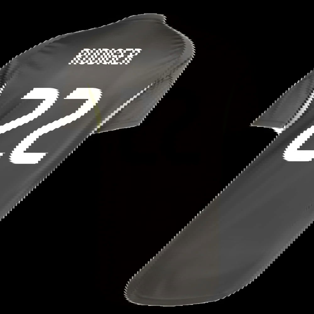 2025-2026 Real Madrid Training Jersey (Utility Grey) (Rudiger 22)