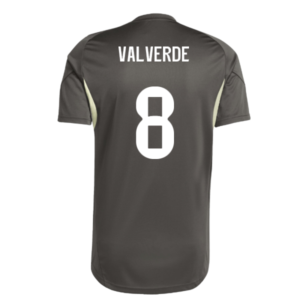 2025-2026 Real Madrid Training Jersey (Utility Grey) (Valverde 8)