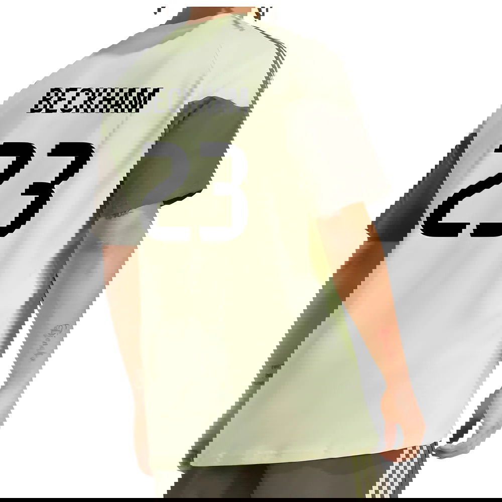 2025-2026 Real Madrid Training Tee (Almost Lime) (Beckham 23)