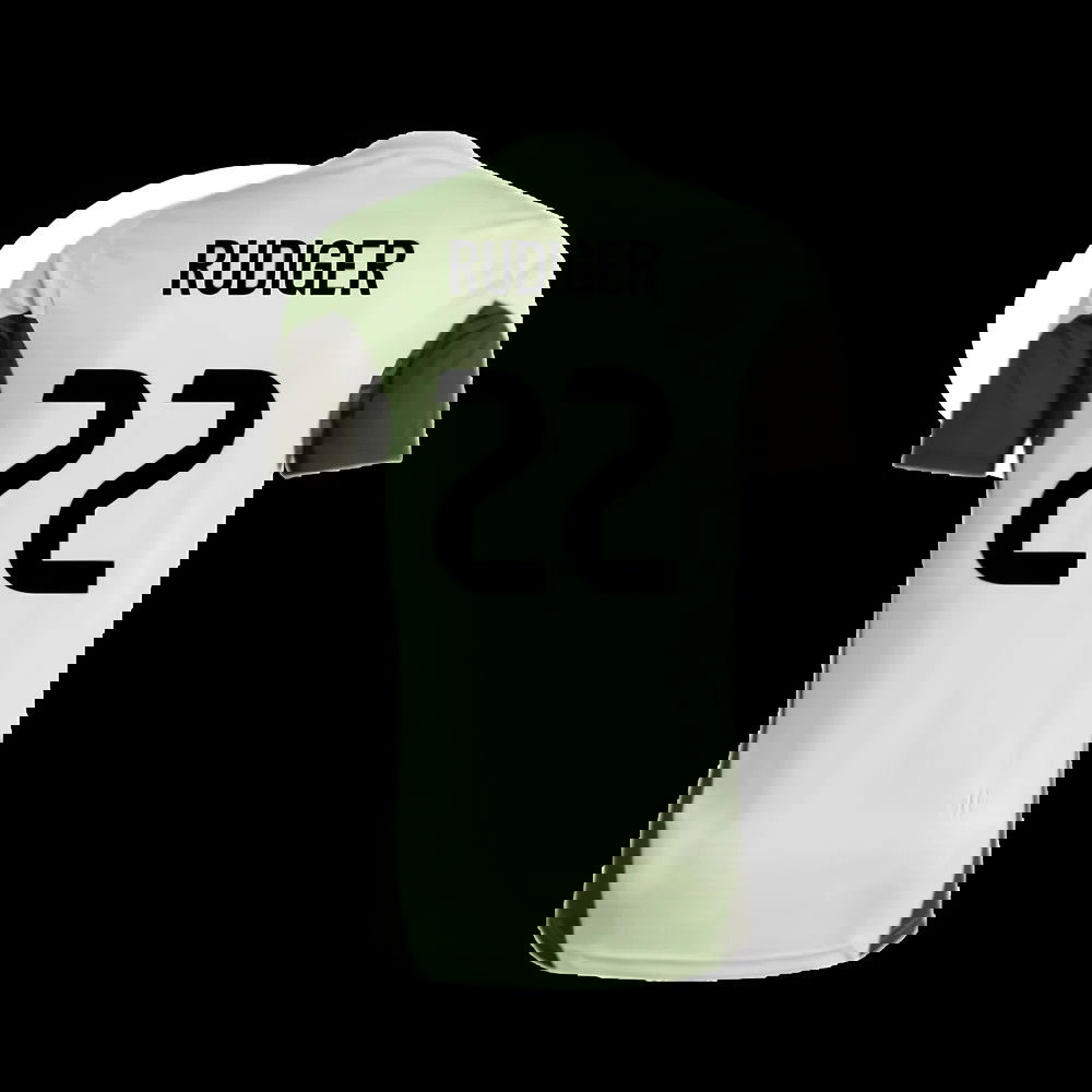 2025-2026 Real Madrid Training Tee (Almost Lime) - Kids (Rudiger 22)