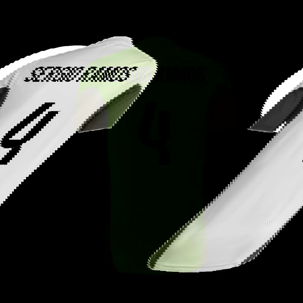 2025-2026 Real Madrid Training Tee (Almost Lime) - Kids (Sergio Ramos 4)