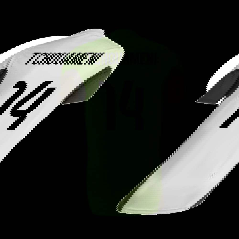 2025-2026 Real Madrid Training Tee (Almost Lime) - Kids (Tchouameni 14)