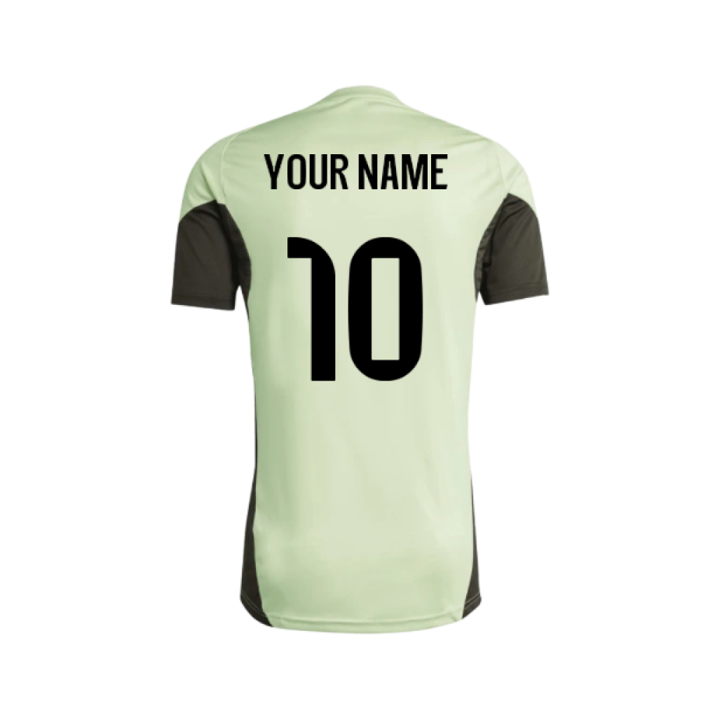 2025-2026 Real Madrid Training Tee (Almost Lime) - Kids (Your Name)