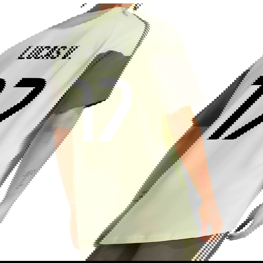 2025-2026 Real Madrid Training Tee (Almost Lime) (Lucas V. 17)