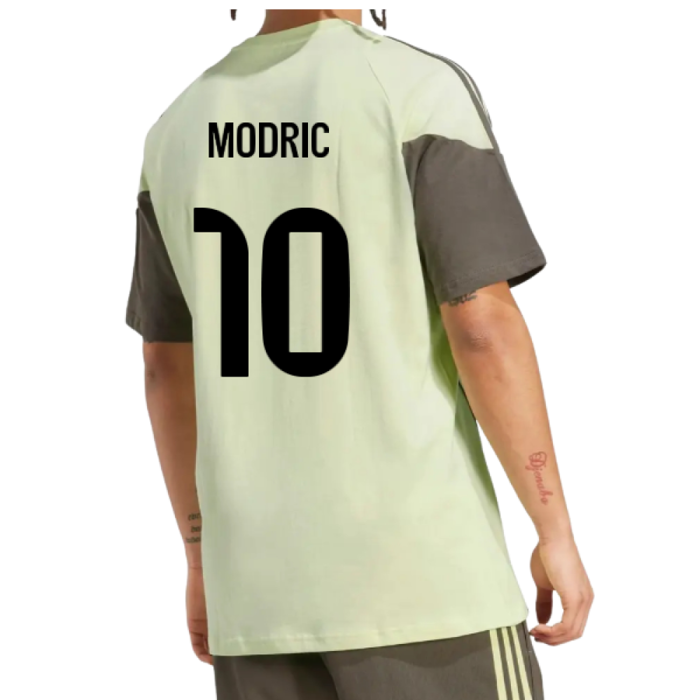 2025-2026 Real Madrid Training Tee (Almost Lime) (Modric 10)
