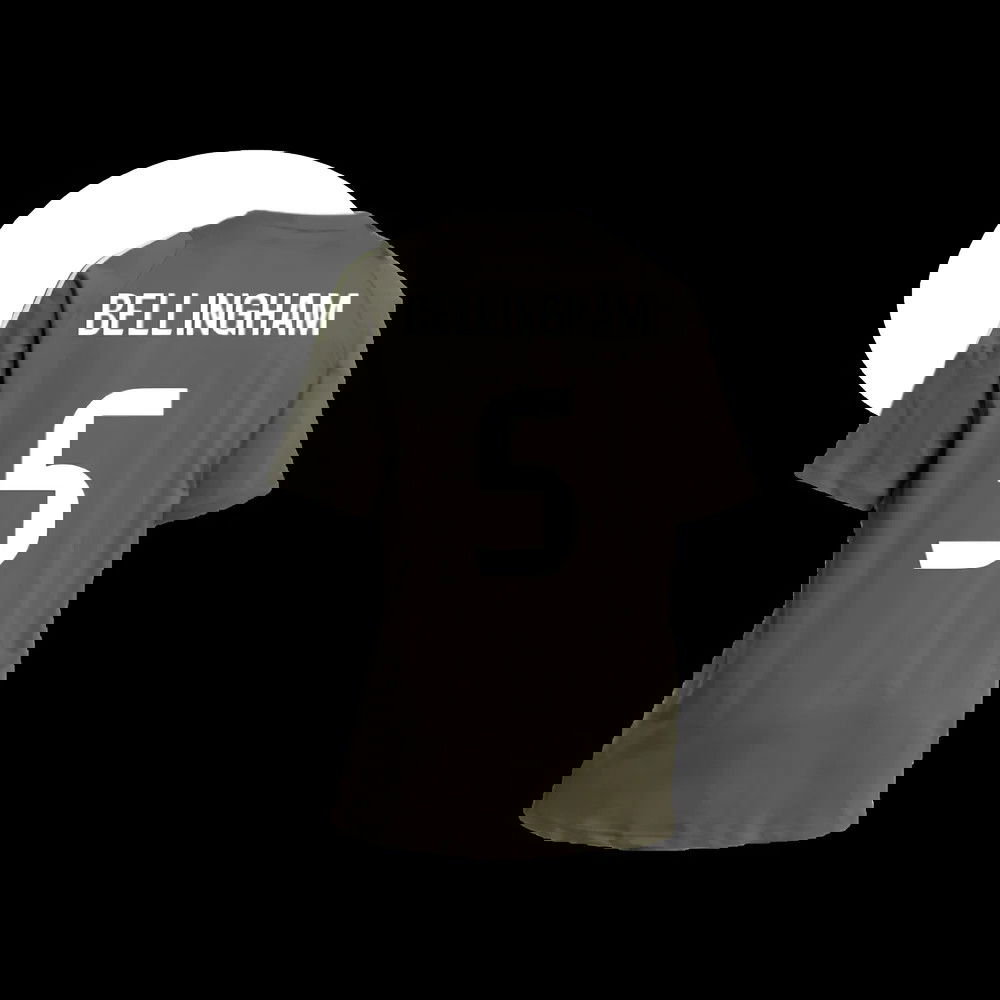 2025-2026 Real Madrid Training Tee (Utility Grey) (Bellingham 5)