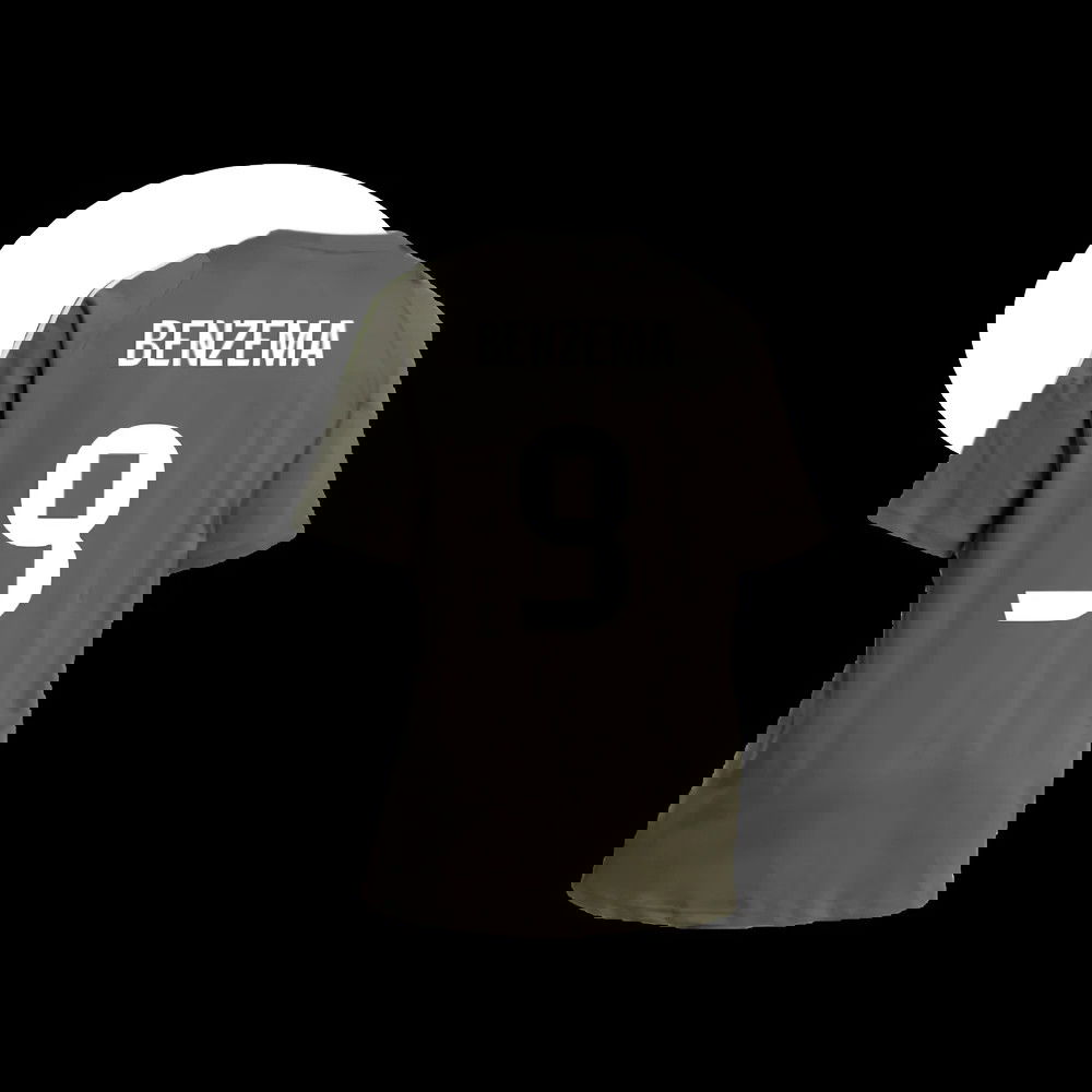2025-2026 Real Madrid Training Tee (Utility Grey) (Benzema 9)