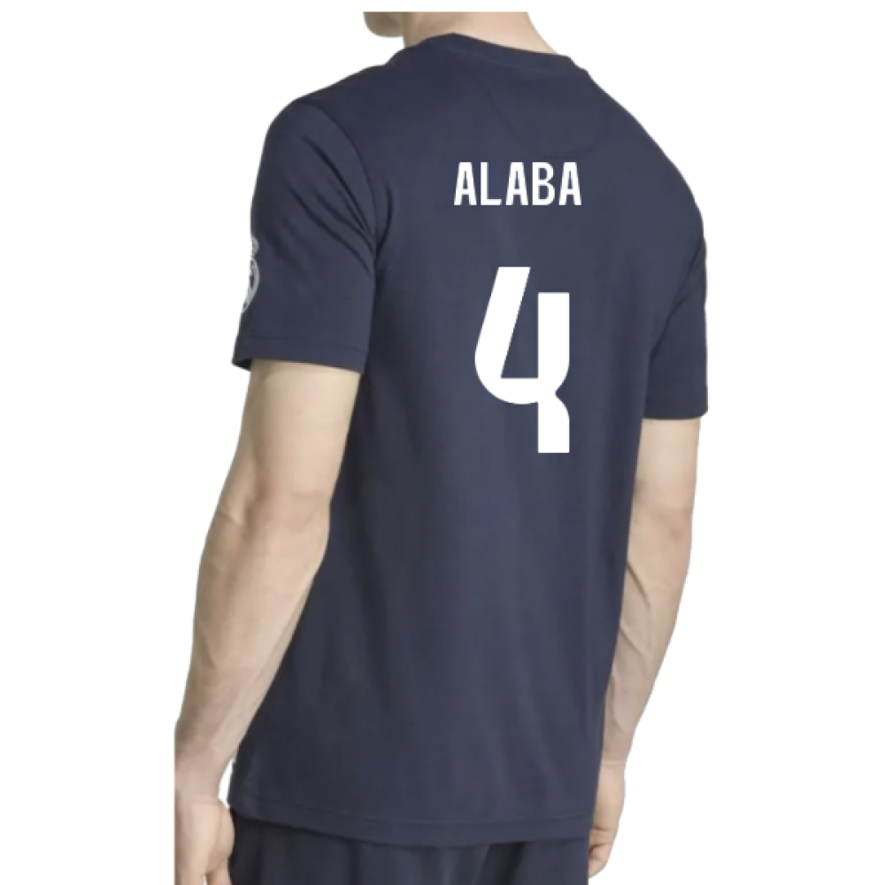 2025-2026 Real Madrid US Tee (Navy) (Alaba 4)