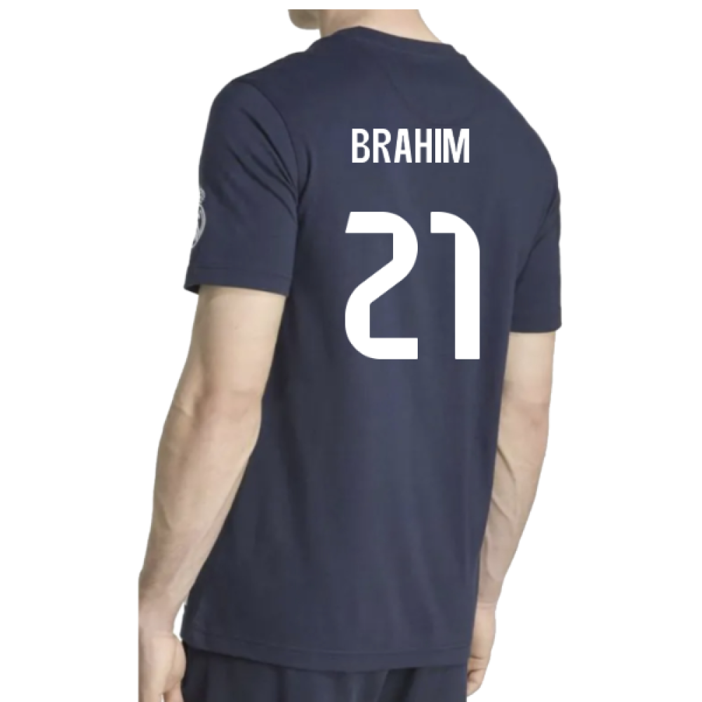 2025-2026 Real Madrid US Tee (Navy) (Brahim 21)