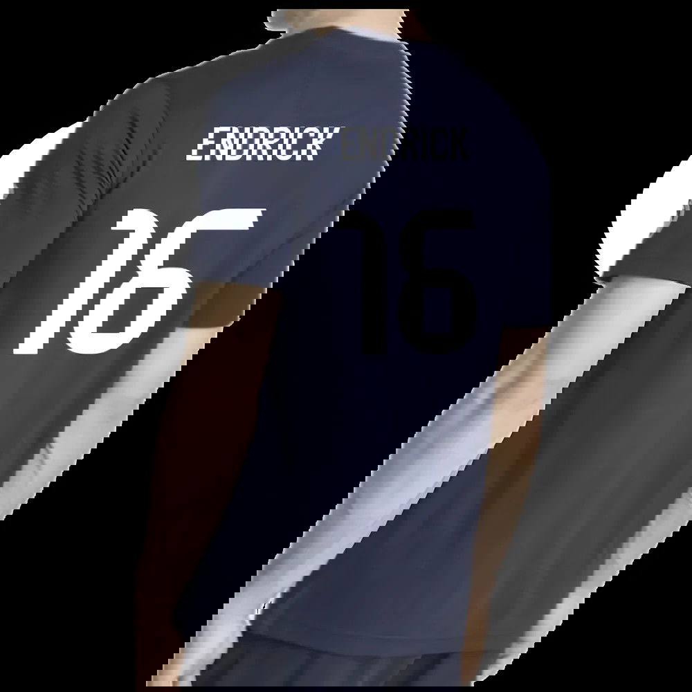 2025-2026 Real Madrid US Tee (Navy) (Endrick 16)