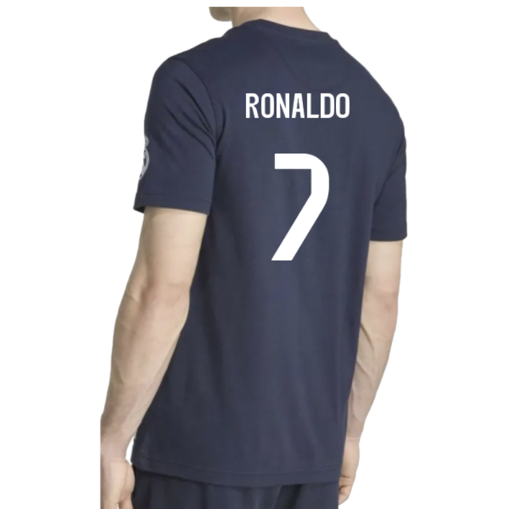 2025-2026 Real Madrid US Tee (Navy) (Ronaldo 7)