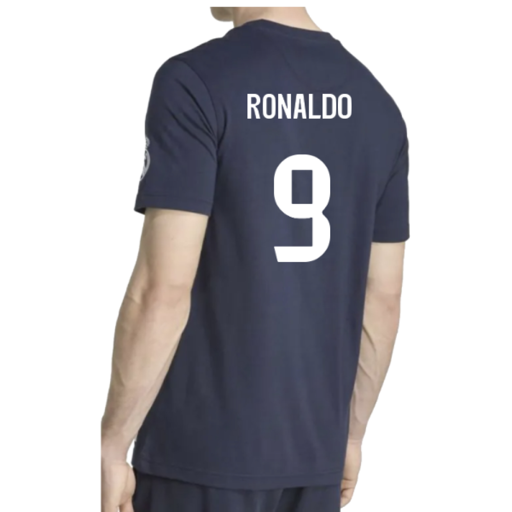2025-2026 Real Madrid US Tee (Navy) (Ronaldo 9)