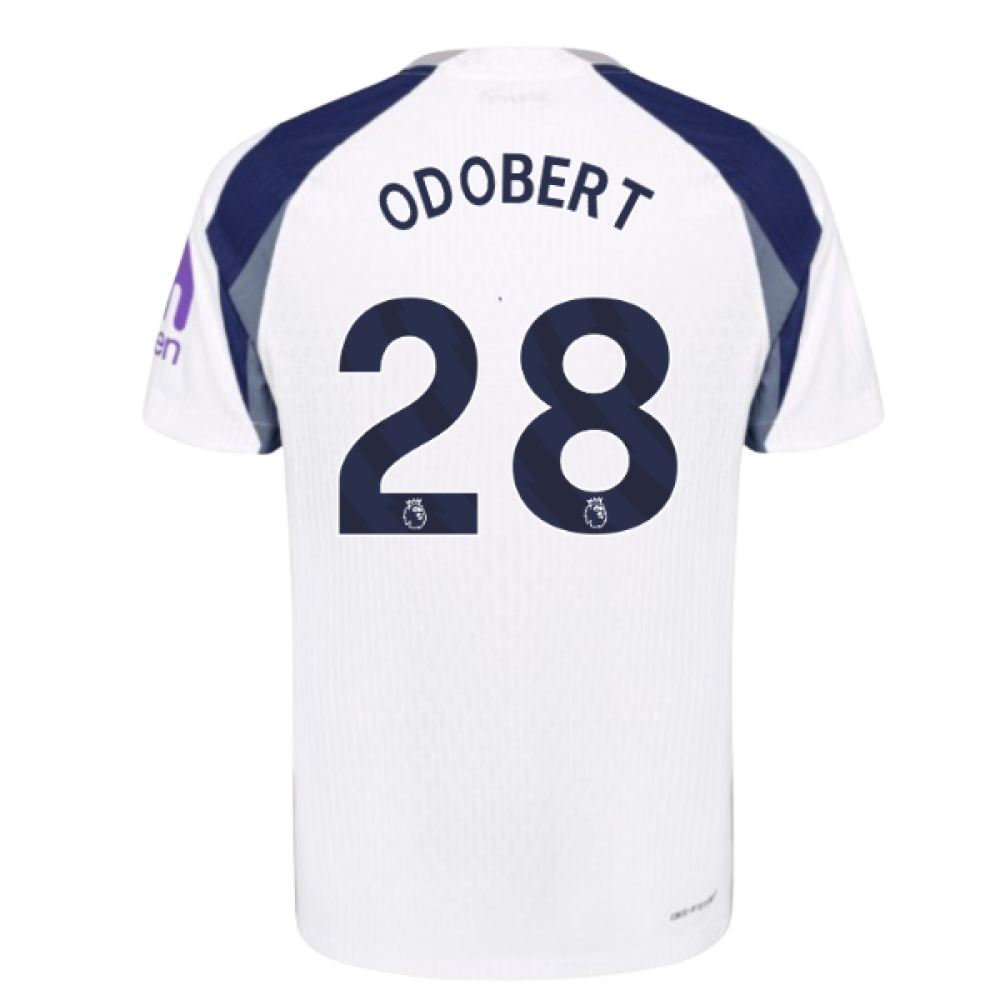 2025-2026 Tottenham Hotspur Authentic Home Shirt (Odobert 28)