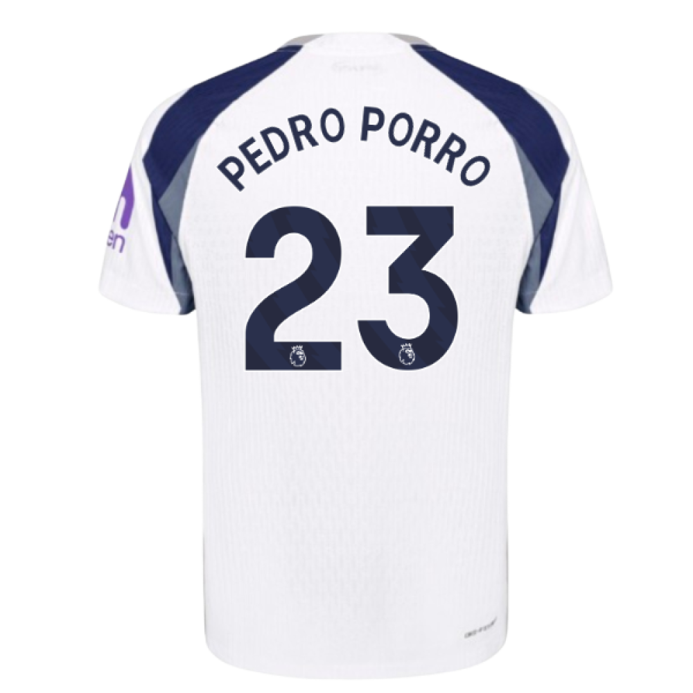 2025-2026 Tottenham Hotspur Authentic Home Shirt (Pedro Porro 23)