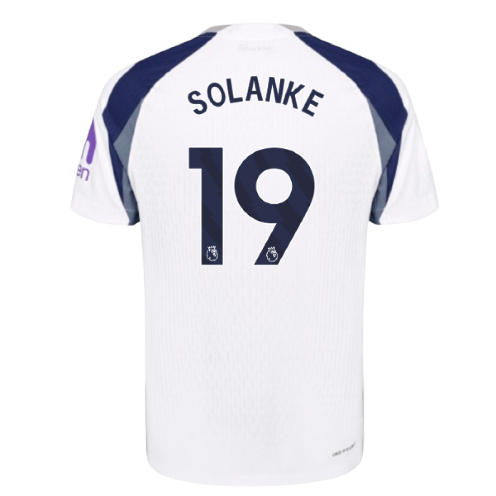 2025-2026 Tottenham Hotspur Authentic Home Shirt (Solanke 19)