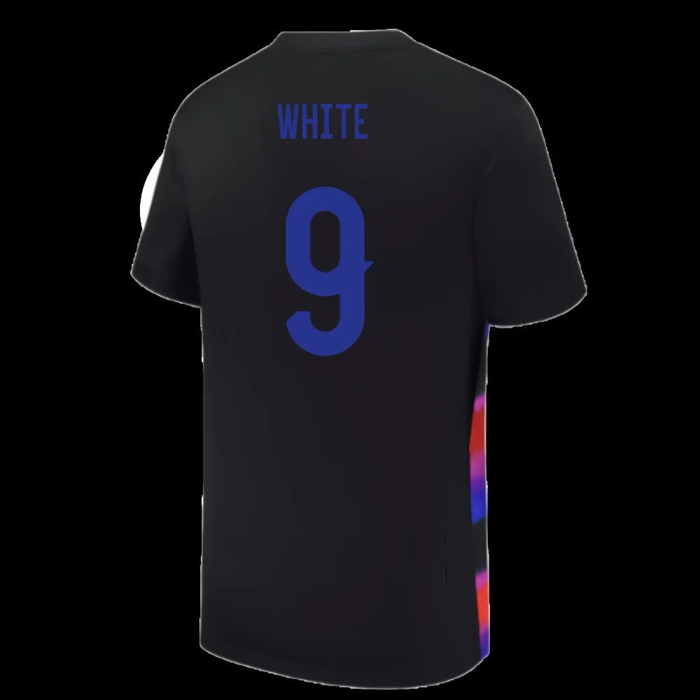 2025 England Womens Team Away Shirt (Kids) (WHITE 9)