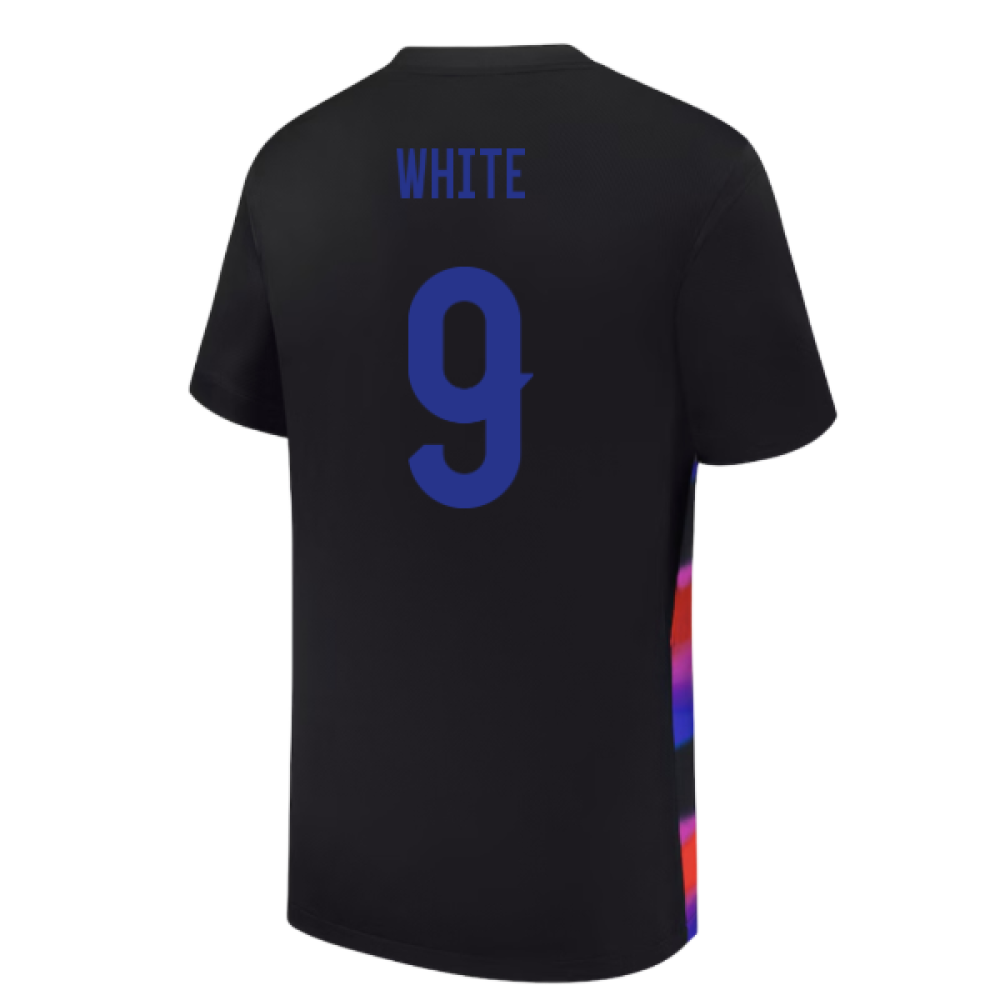 2025 England Womens Team Away Shirt (Kids) (WHITE 9)