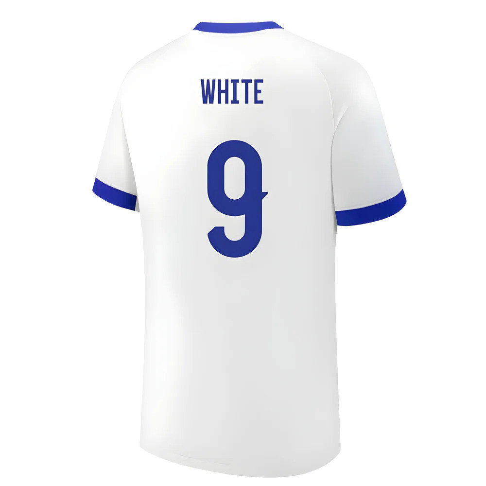 2025 England Womens Team Home Shirt (Kids) (WHITE 9)