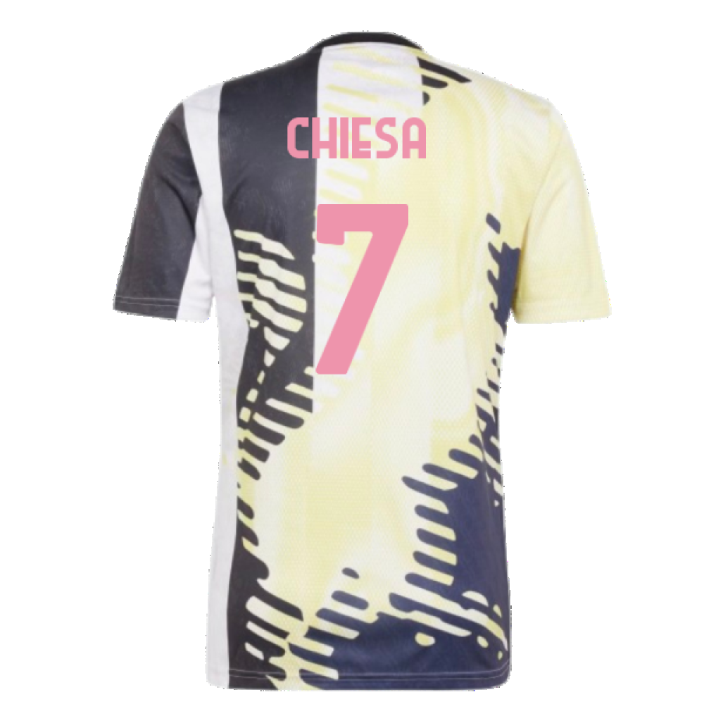 2025 Juventus Pre-Match Shirt (Yellow) (Chiesa 7)