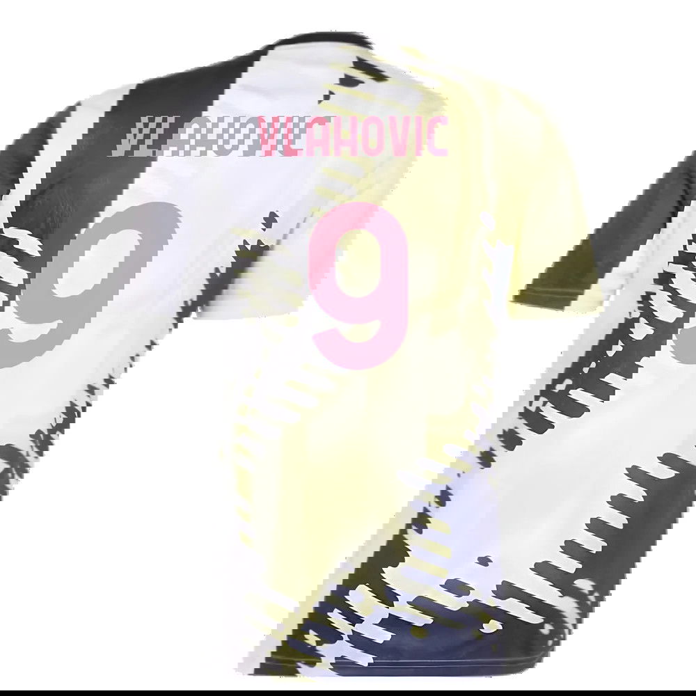 2025 Juventus Pre-Match Shirt (Yellow) (Vlahovic 9)