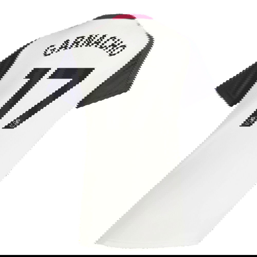 2025 Man Utd Training Jersey (Off White) - Womens (Garnacho 17)