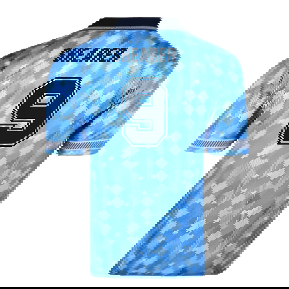 Score Draw England 1990 Third World Cup Finals Retro Football Shirt (Shearer 9)