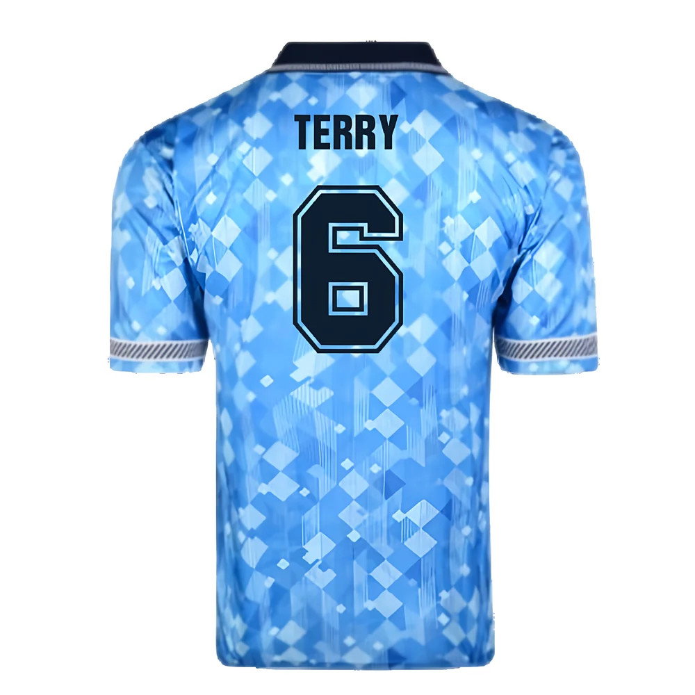 Score Draw England 1990 Third World Cup Finals Retro Football Shirt (Terry 6)