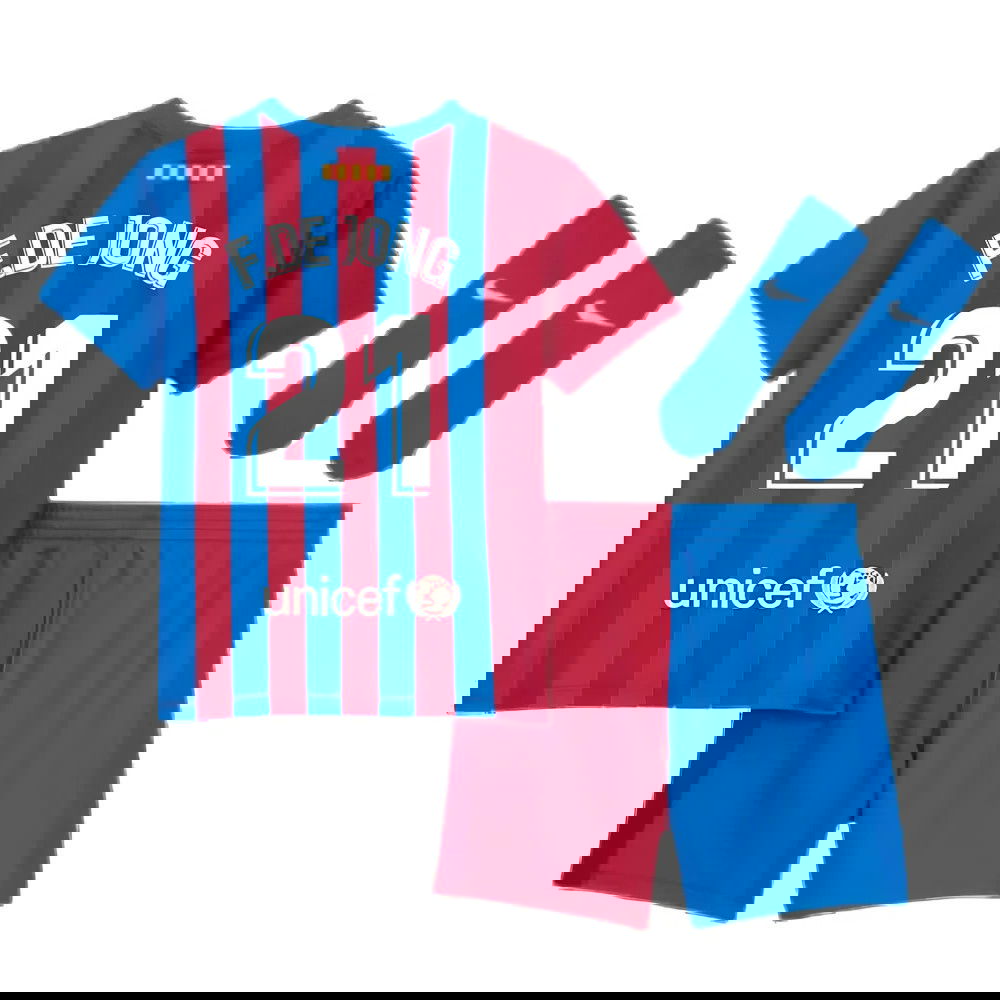 2021-2022 Barcelona Vapor Match Home Shirt (F.DE JONG 21)