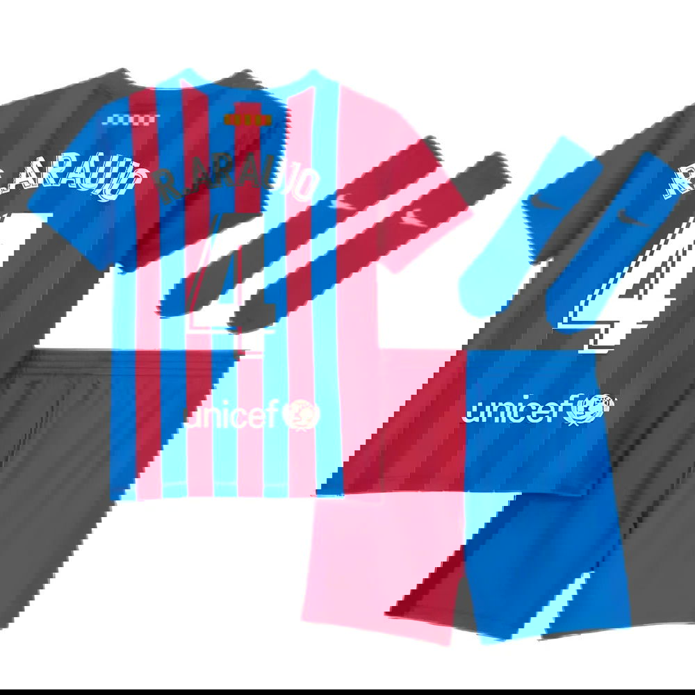 2021-2022 Barcelona Vapor Match Home Shirt (R.ARAUJO 4)
