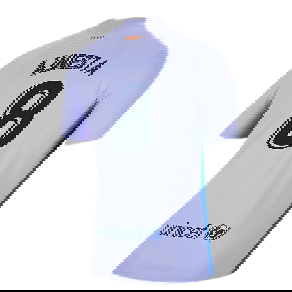 2021-2022 Barcelona Away Shirt (Kids) (A.INIESTA 8)