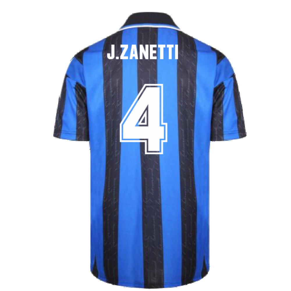 1998 Inter Milan Score Draw Home Shirt (J.ZANETTI 4)