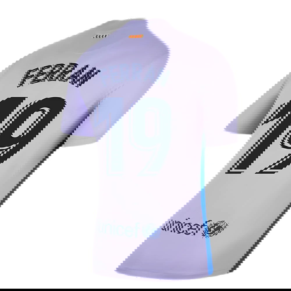 2021-2022 Barcelona Away Shirt (Kids) (FERRAN 19)