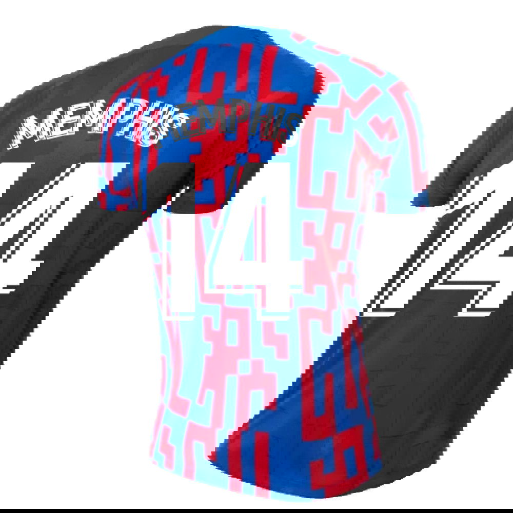 2022-2023 Barcelona Pre-Match Training Shirt (Blue) - Ladies (MEMPHIS 14)