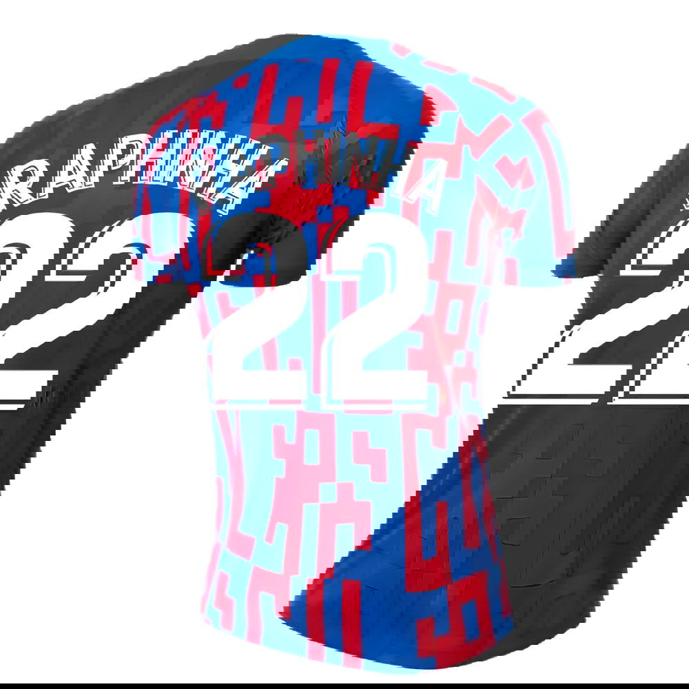 2022-2023 Barcelona Pre-Match Training Shirt (Blue) - Ladies (RAPHINHA 22)