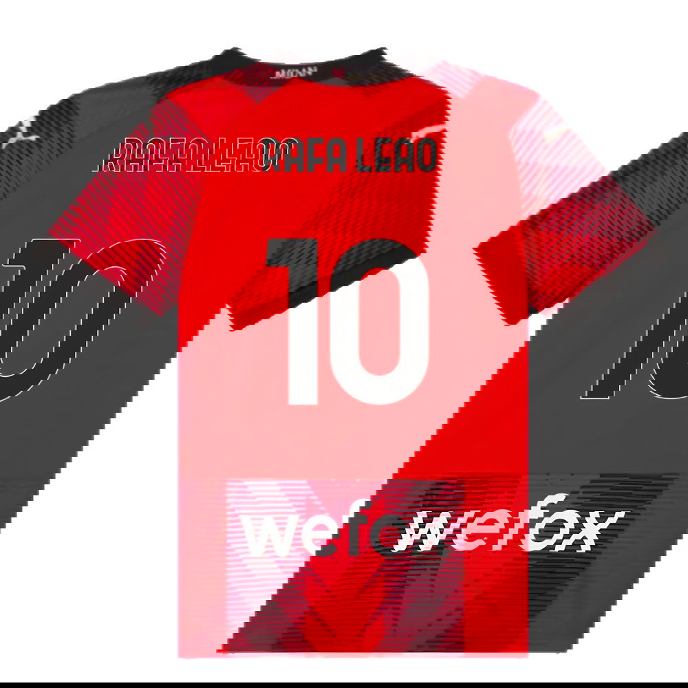 2023-2024 AC Milan Home Shirt (Kids) (Rafa Leao 10)