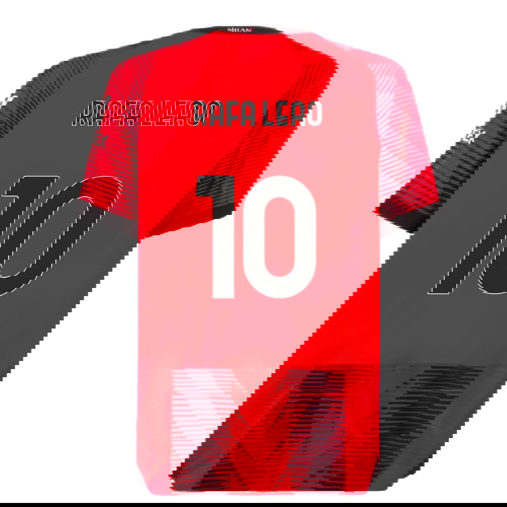 2023-2024 AC Milan Home Authentic Shirt (Rafa Leao 10)