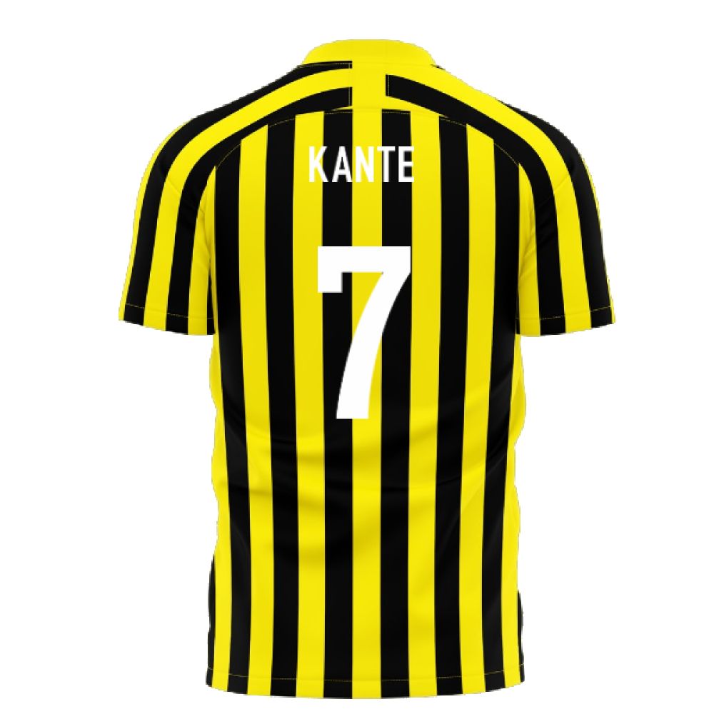  Al-Ittihad 2025-2026 Stripe Home Concept Football Kit (Libero) (Kante 7)