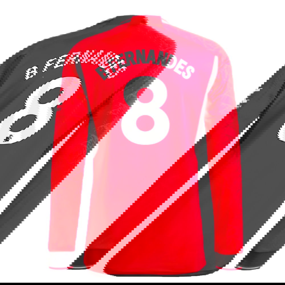 2023-2024 Man Utd Long Sleeve Home Shirt (B Fernandes 8)
