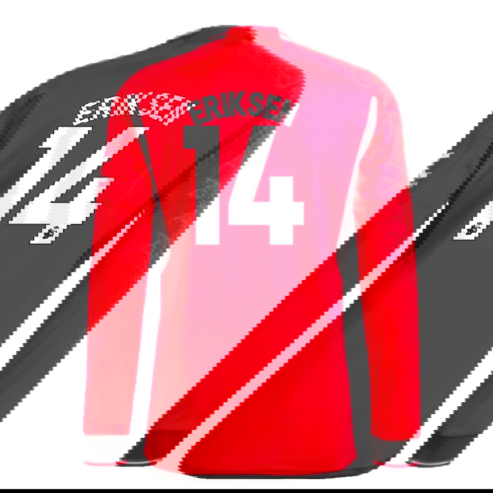 2023-2024 Man Utd Long Sleeve Home Shirt (Eriksen 14)
