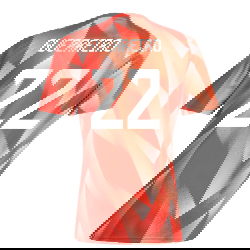 2023-2024 Bayern Munich Pre-Match Shirt (Red) (Guerreiro 22)