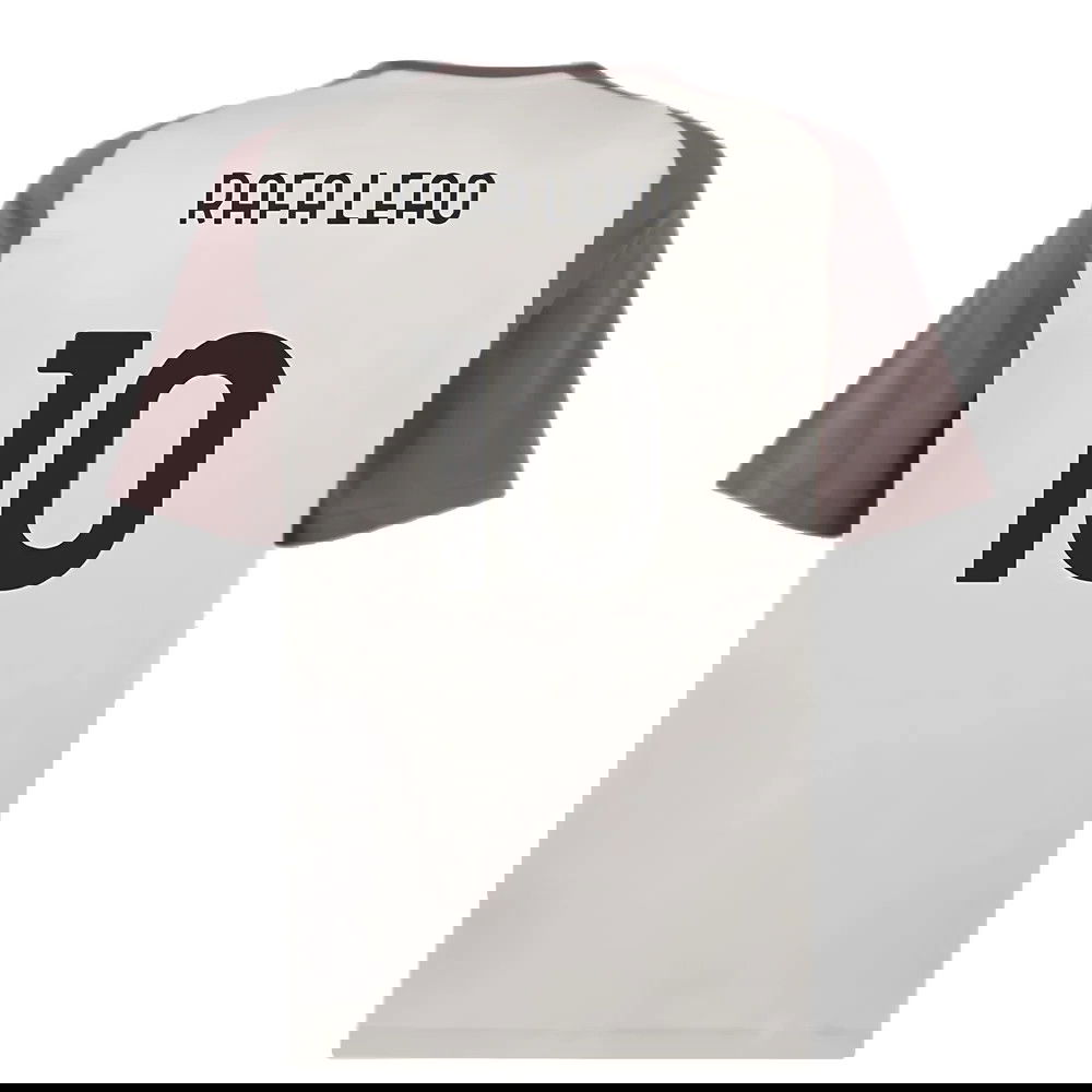 2023-2024 AC Milan Casuals Tee (Light Grey) (Rafa Leao 10)