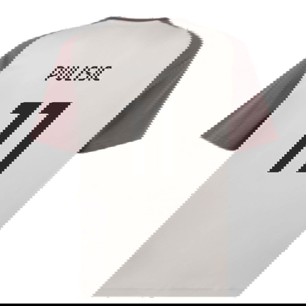 2023-2024 AC Milan Casuals Tee (Light Grey) (Pulisic 11)