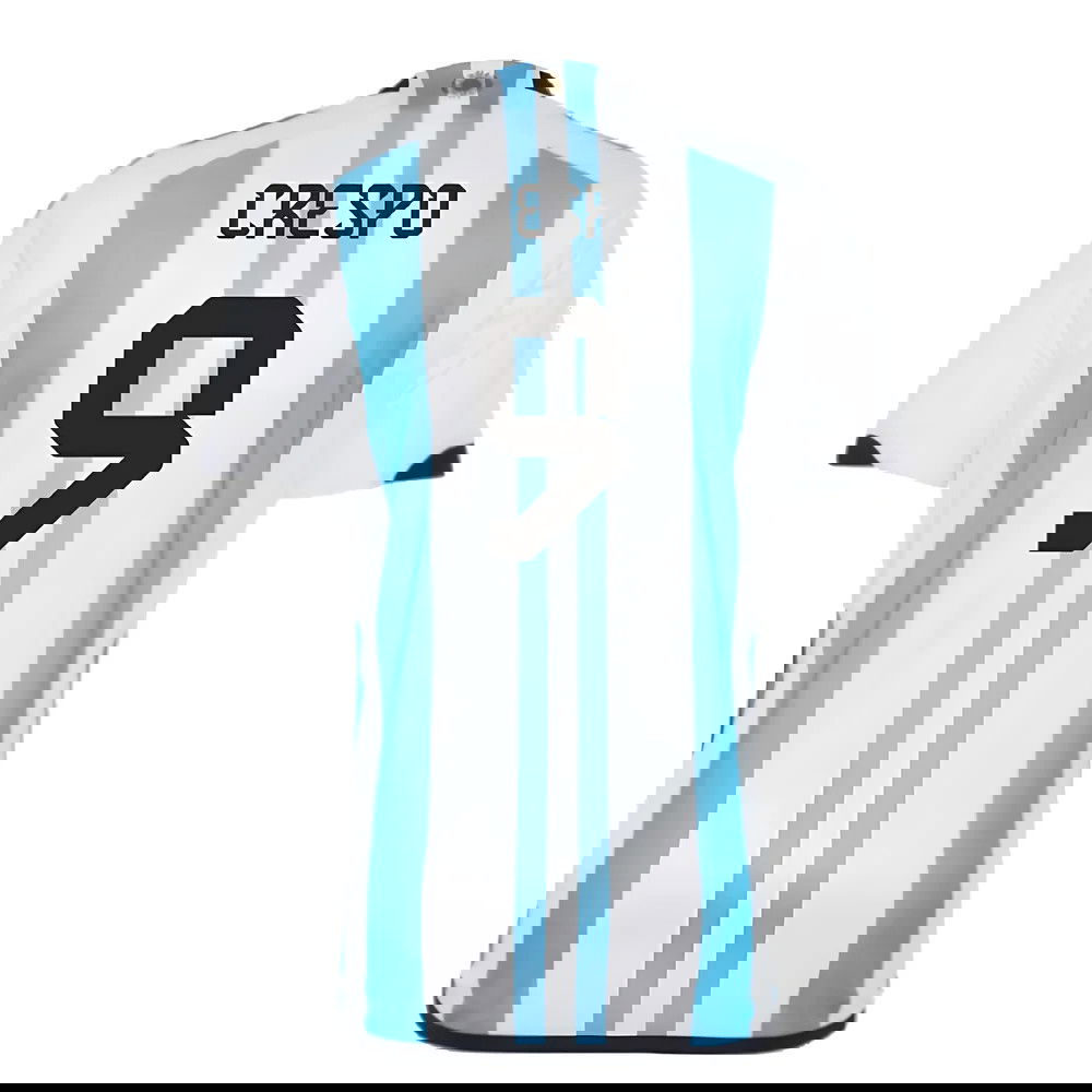 Argentina 2022 World Cup Winners Home Shirt (CRESPO 9)