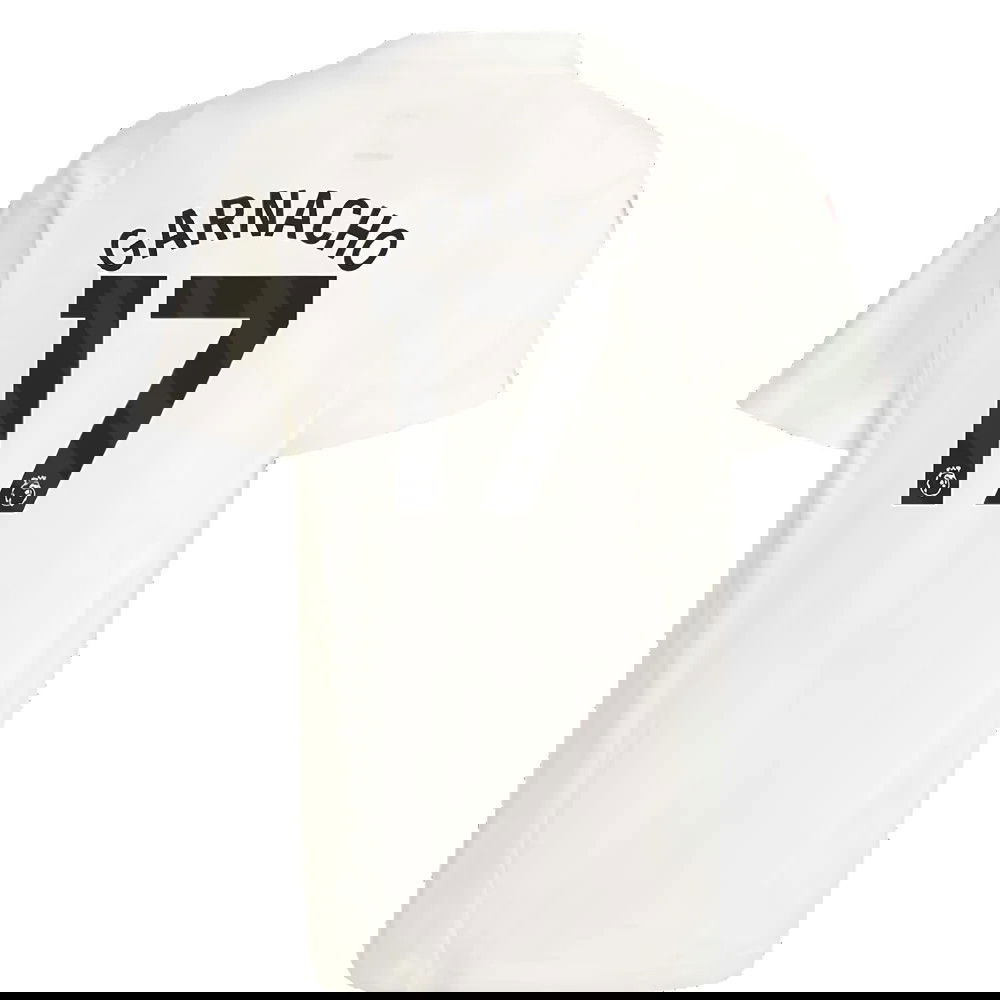 2023-2024 Man Utd Training Tee (White) - Kids (Garnacho 17)