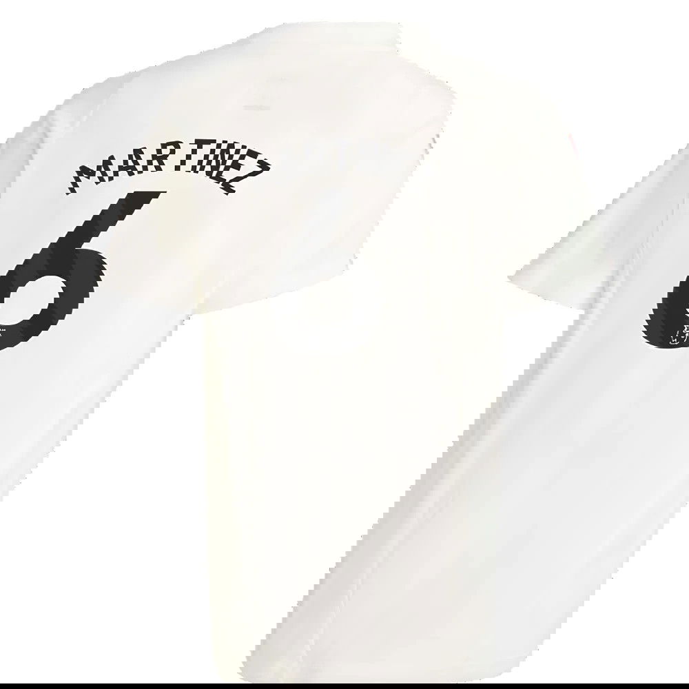 2023-2024 Man Utd Training Tee (White) - Kids (Martinez 6)