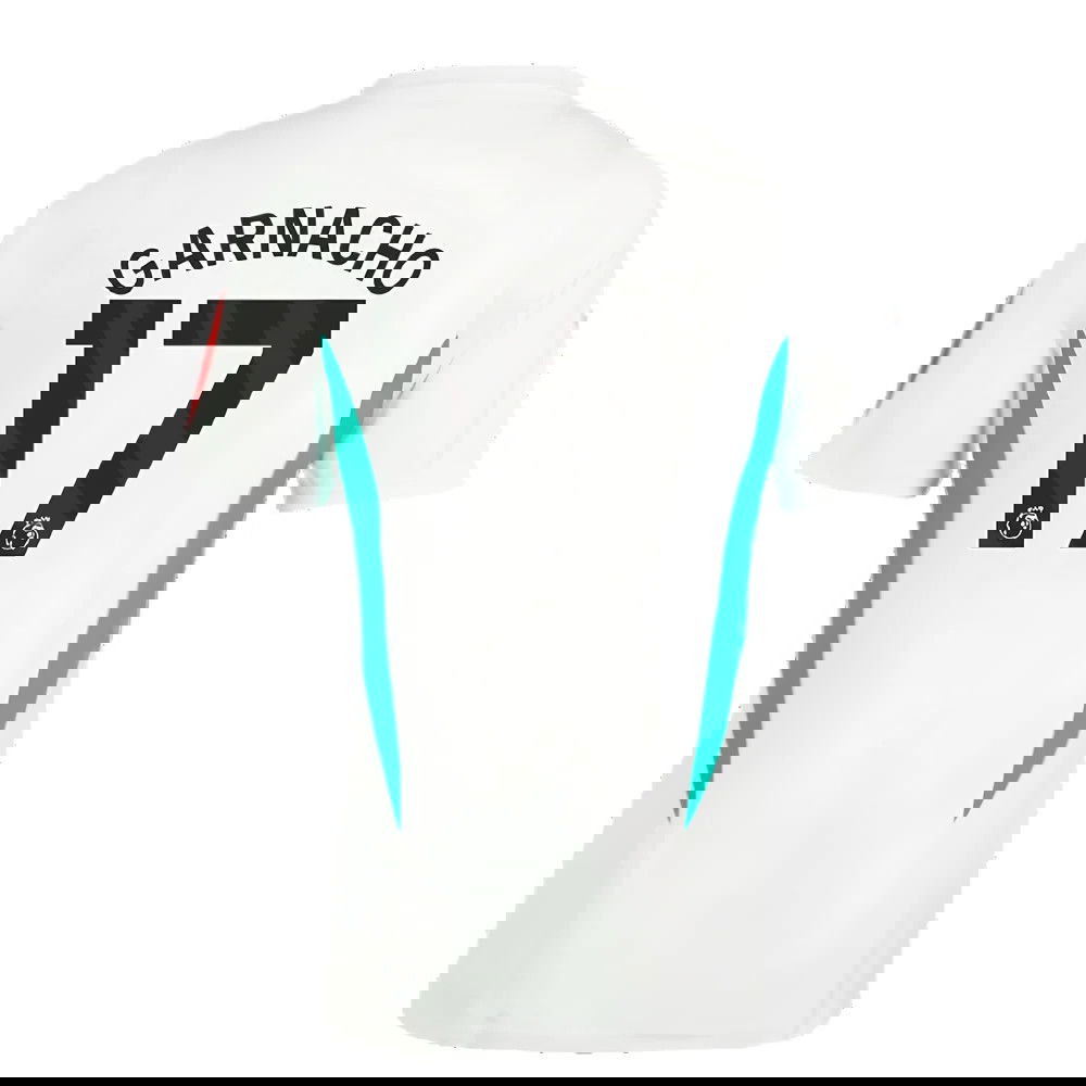 2023-2024 Man Utd Training Jersey (White) (Garnacho 17)